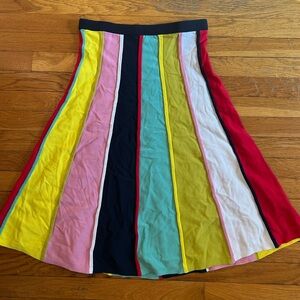 J. Crew Multicolor Vertical Stripe A-Line Skirt